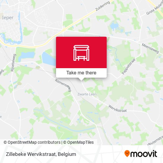 Zillebeke Wervikstraat map
