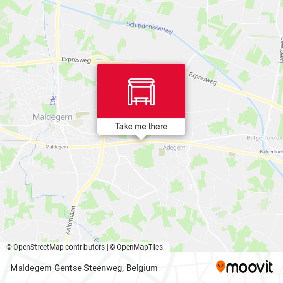 Maldegem Gentse Steenweg map