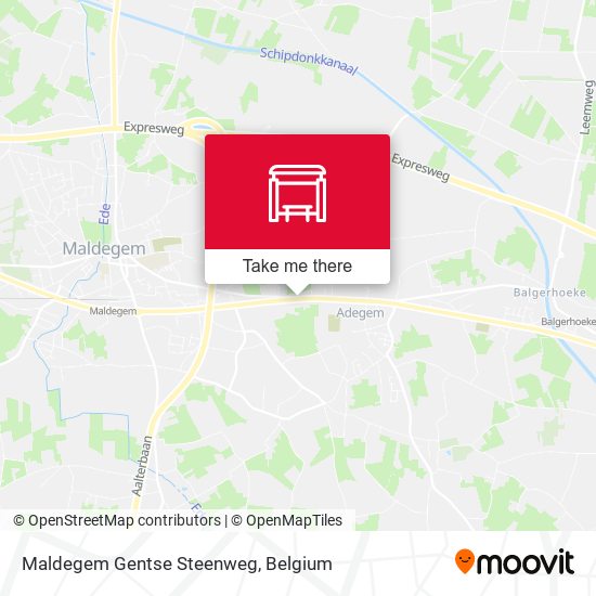 Maldegem Gentse Steenweg map
