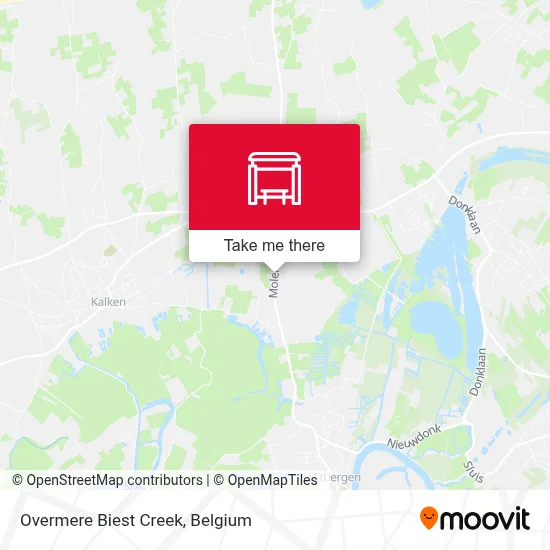 Overmere Biest Creek map