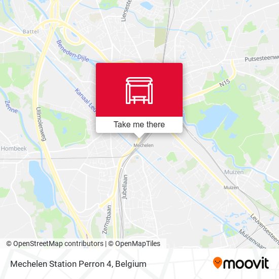 Mechelen Station Perron 4 map