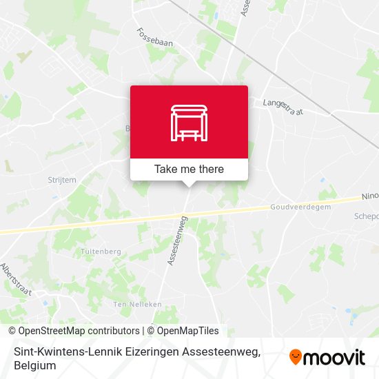 Sint-Kwintens-Lennik Eizeringen Assesteenweg map