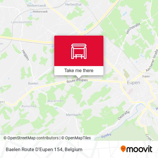 Baelen Route D'Eupen 154 map