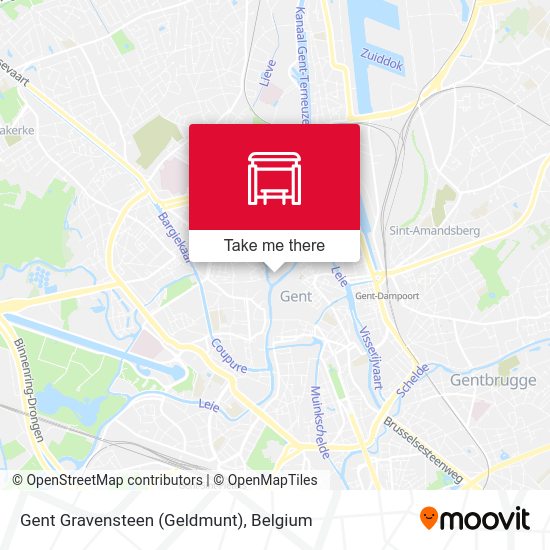 Gent Gravensteen (Geldmunt) map