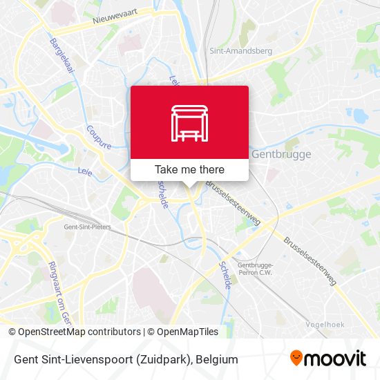 Gent Sint-Lievenspoort (Zuidpark) map