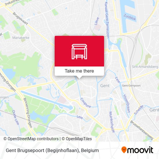 Gent Brugsepoort (Begijnhoflaan) plan