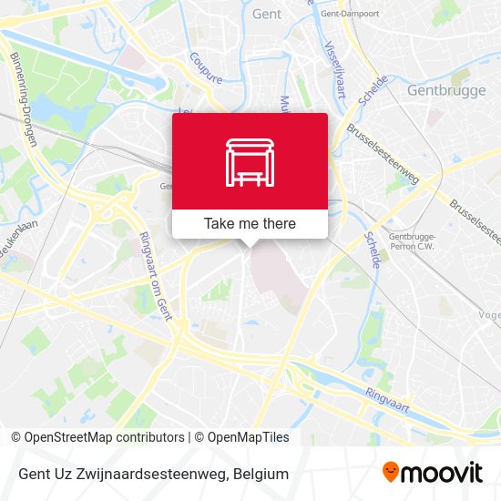 Gent Uz Zwijnaardsesteenweg map