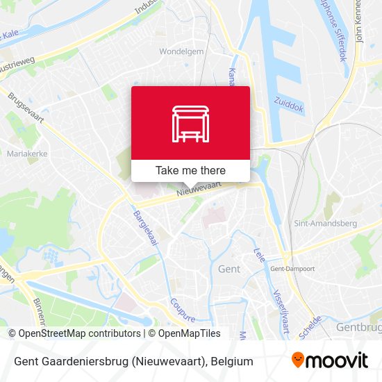 Gent Gaardeniersbrug (Nieuwevaart) plan