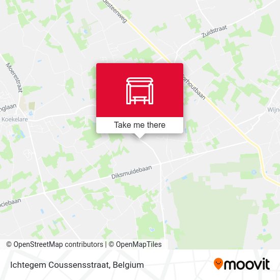 Ichtegem Coussensstraat map