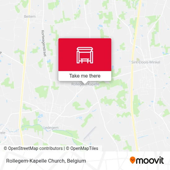 Rollegem-Kapelle Church map