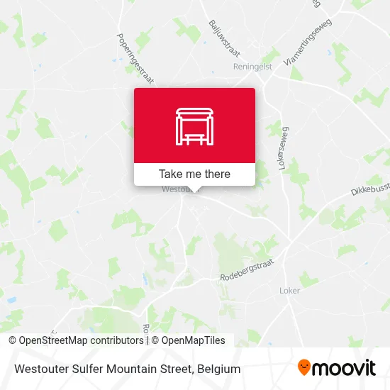 Westouter Sulfer Mountain Street map