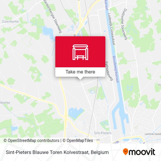 Sint-Pieters Blauwe Toren Kolvestraat map