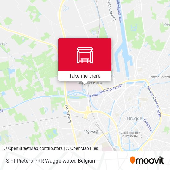 Sint-Pieters P+R Waggelwater map