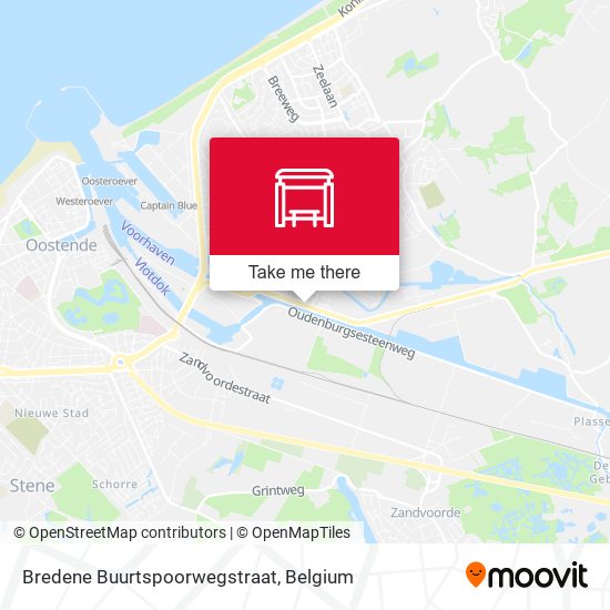 Bredene Buurtspoorwegstraat plan