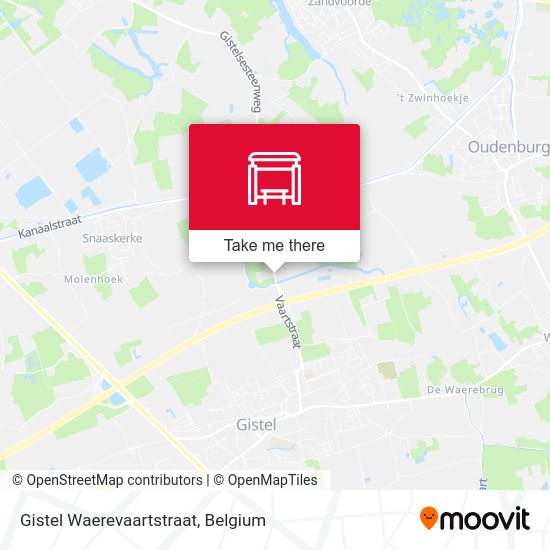 Gistel Waerevaartstraat map
