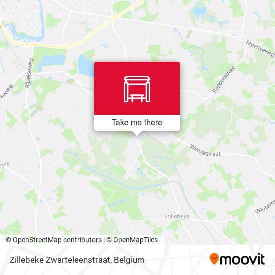 Zillebeke Zwarteleenstraat map