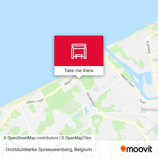 Oostduinkerke Spreeuwenberg map