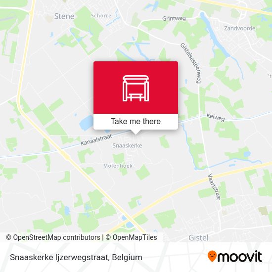 Snaaskerke Ijzerwegstraat map