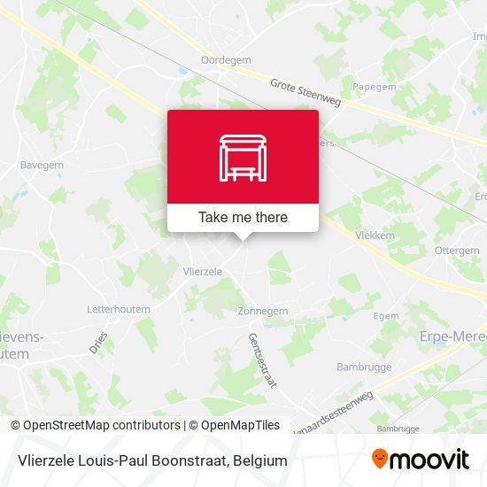 Vlierzele Louis-Paul Boonstraat map