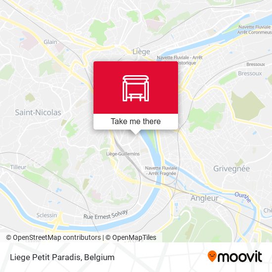 Liege Petit Paradis map