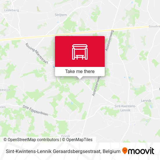 Sint-Kwintens-Lennik Geraardsbergsestraat plan