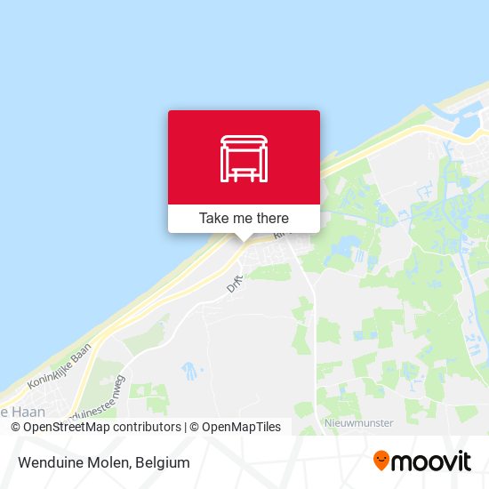 Wenduine Molen map