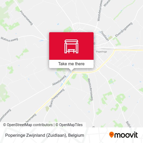 Poperinge Zwijnland (Zuidlaan) map