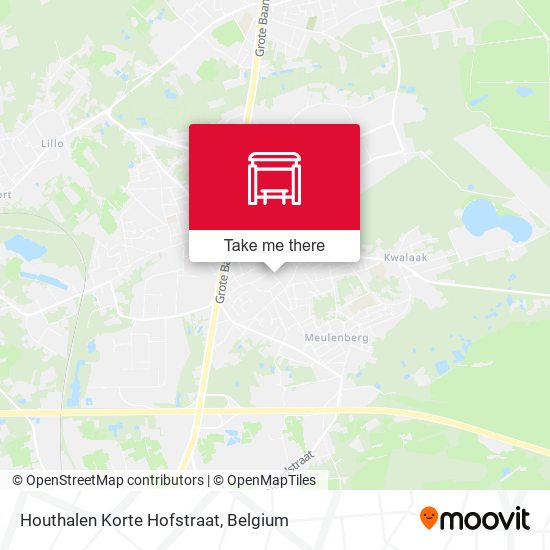 Houthalen Korte Hofstraat map