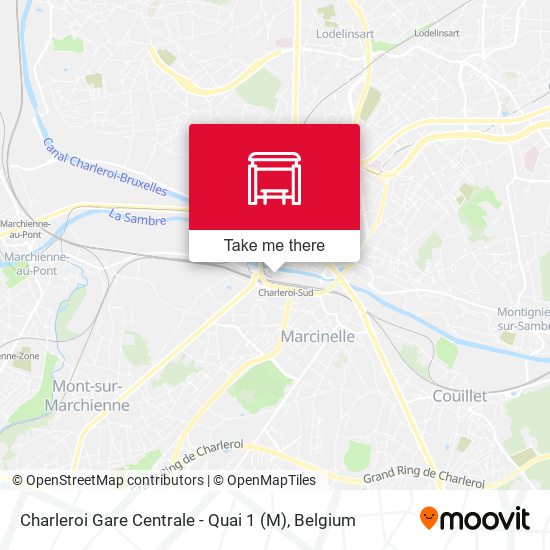 Charleroi Gare Centrale - Quai 1 (M) plan