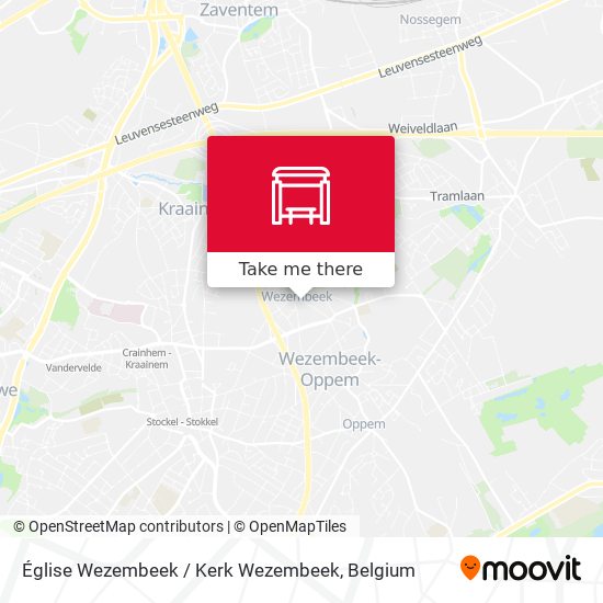Église Wezembeek / Kerk Wezembeek map
