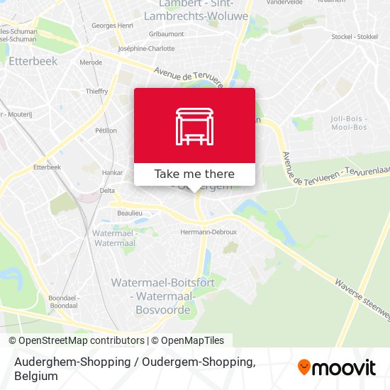 Auderghem-Shopping / Oudergem-Shopping map