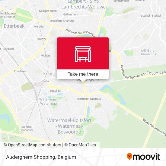 Auderghem Shopping map
