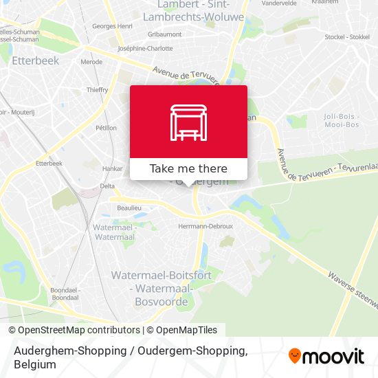 Auderghem-Shopping / Oudergem-Shopping map