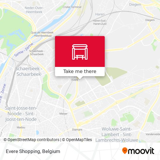 Evere Shopping map