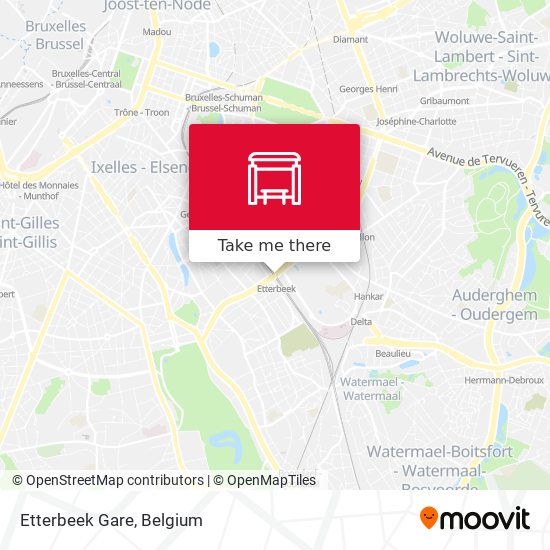 Etterbeek Gare map