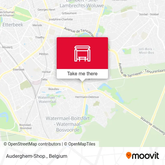 Auderghem Shopping map