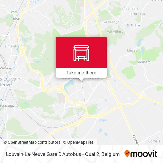 Louvain-La-Neuve Gare D'Autobus - Quai 2 map