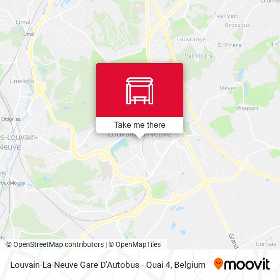 Louvain-La-Neuve Gare D'Autobus - Quai 4 plan