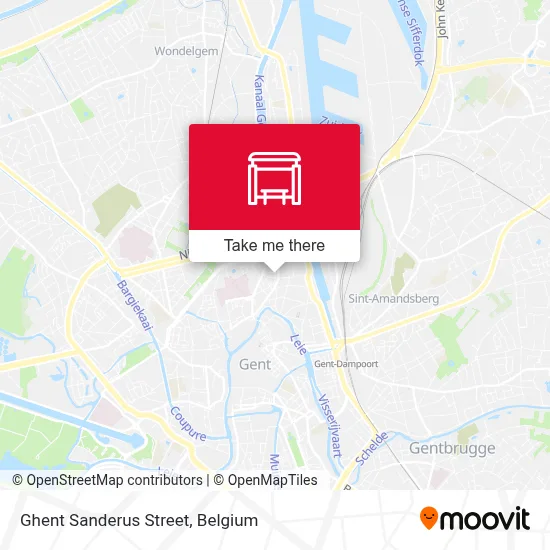 Ghent Sanderus Street map