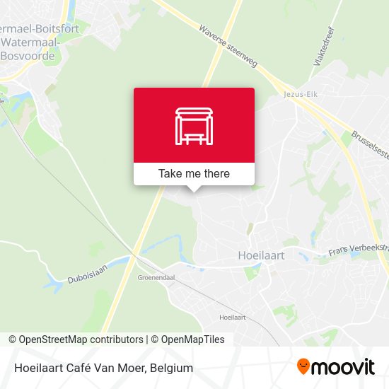 Hoeilaart Café Van Moer map