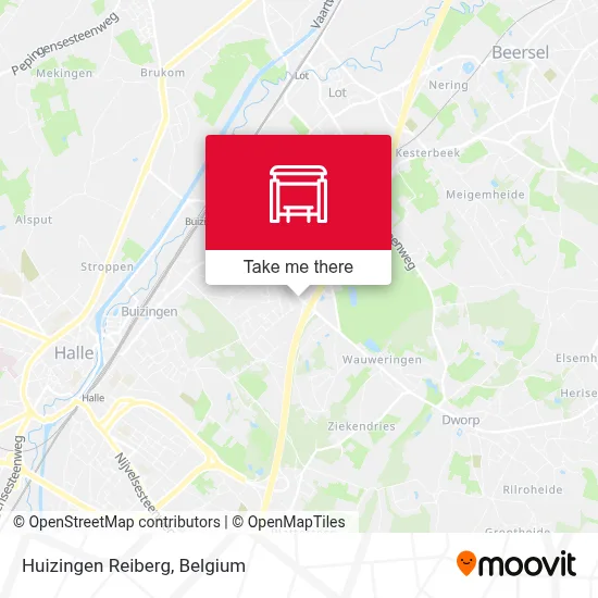 Huizingen Reiberg map