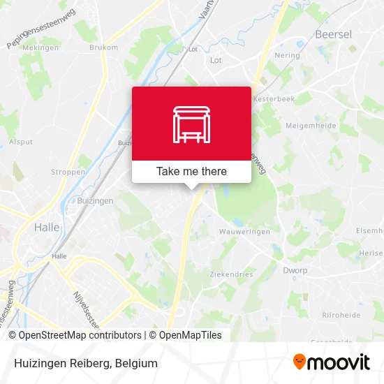 Huizingen Reiberg map