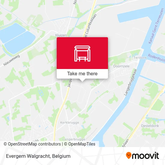 Evergem Walgracht map