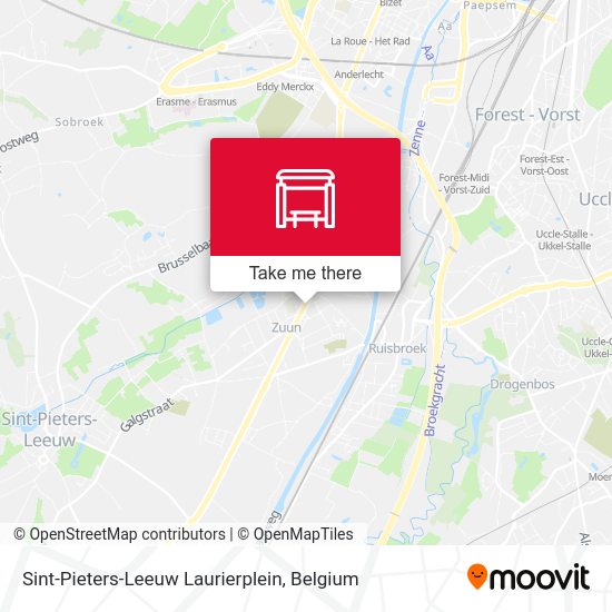 Sint-Pieters-Leeuw Laurierplein plan