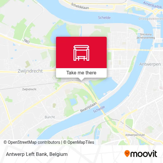 Antwerp Left Bank map