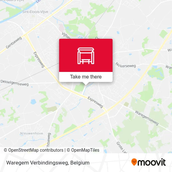 Waregem Verbindingsweg map
