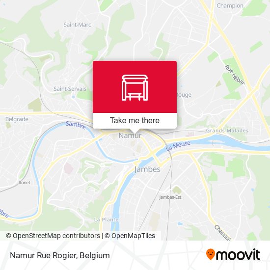 Namur Rue Rogier plan