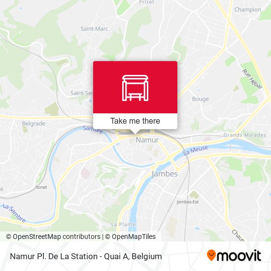 Namur Pl. De La Station - Quai A map