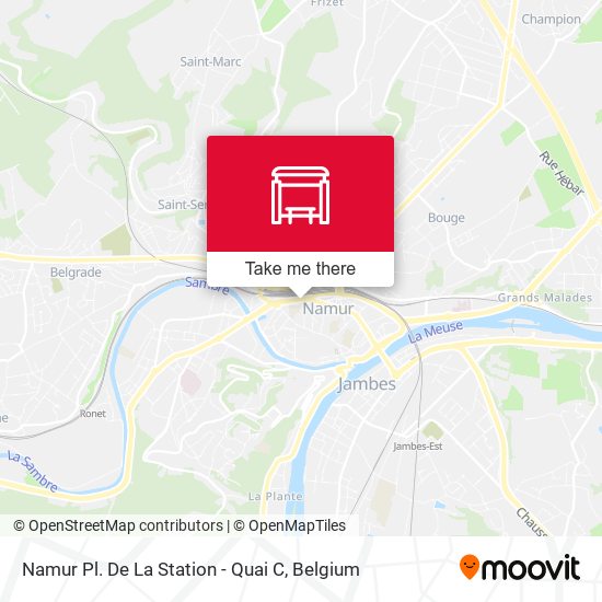 Namur Pl. De La Station - Quai C plan