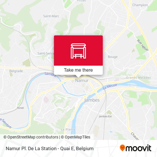 Namur Pl. De La Station - Quai E map